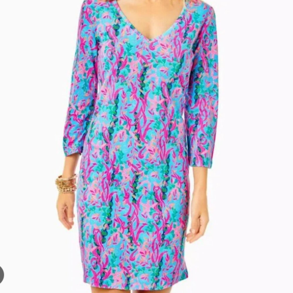 Lilly Pulitzer Tessa Dress in Multi Seaweed Samba XL - Picture 2 of 4